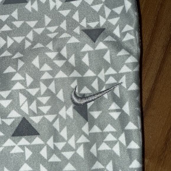 Nike Dri-Fit Running Cropped Novelty Print Tights Womens Sz L Grey 626648-045 - Picture 5 of 6